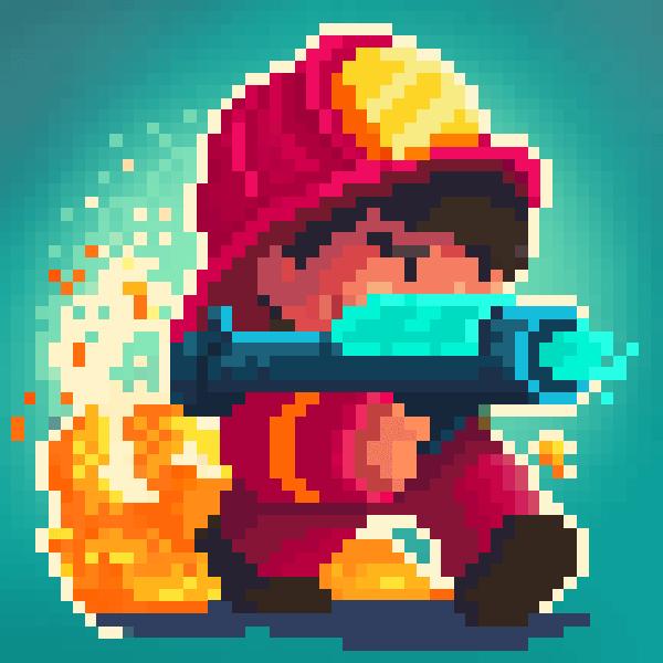Firefighter: pixel shooter v0.1.0 MOD APK (Unlimited Money) Download
